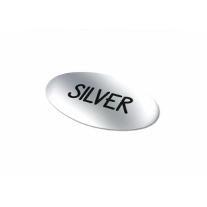 Vinyl Sticker Oval 60x35mm på vit bakgrund