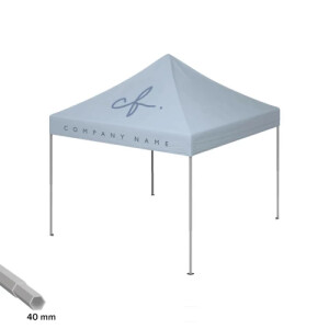 Eventtält 3 × 3 m, 40 mm på vit bakgrund
