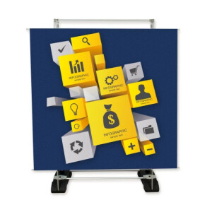 Outdoor banner stand on a white background