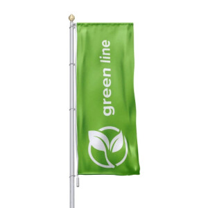 Stående flagga 150 × 400 cm på vit bakgrund