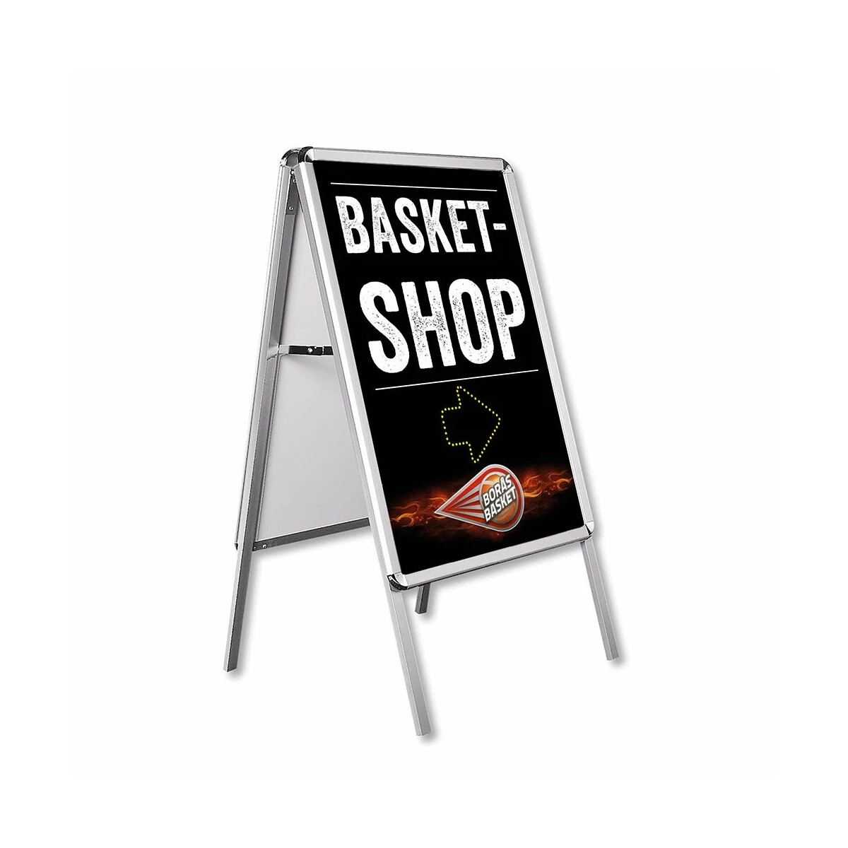 Aluminium A-Sign pavement sign on a white background