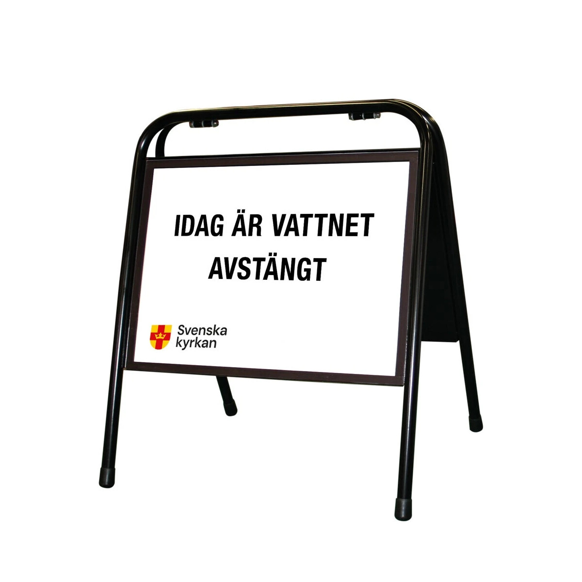 Black Mini A3 pavement sign on a white background