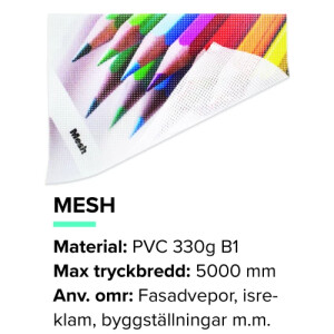 330 g mesh banner on a white background