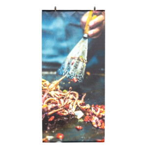 Textile banner on a white background