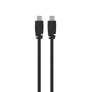 Sinox PRO USB C 3.2 Gen 2 kabel. 3m. Svart på vit bakgrund