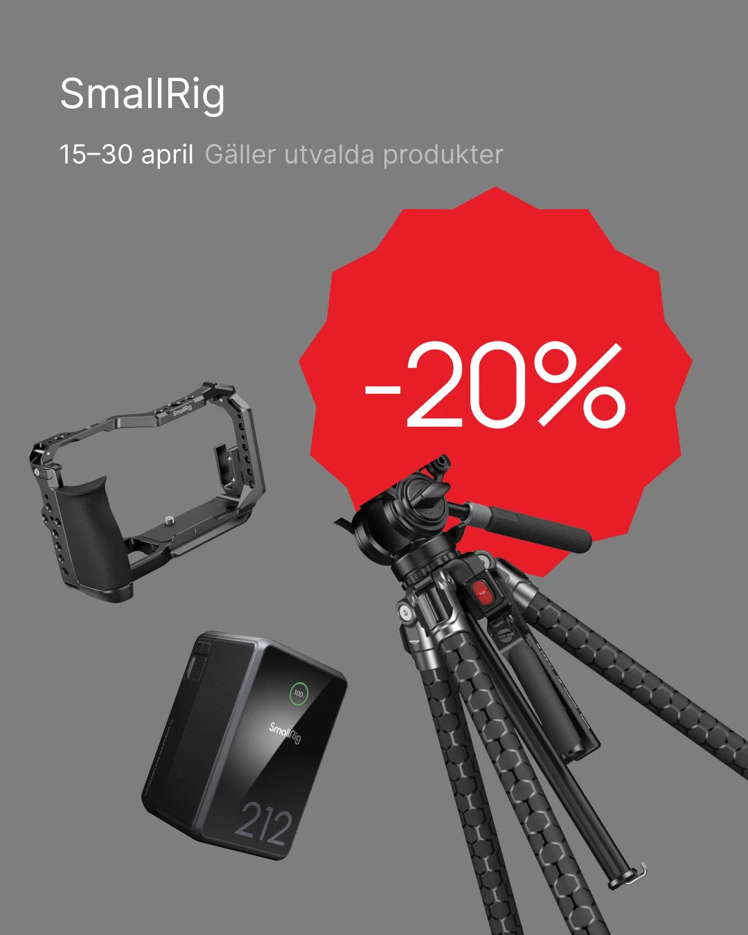 Campaign for selected SmallRig products.